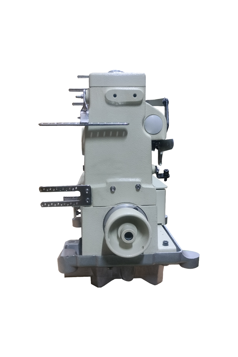 12-Needle Flatbed Double Chain Stitch Machine for Shirring Bobbin Elastic