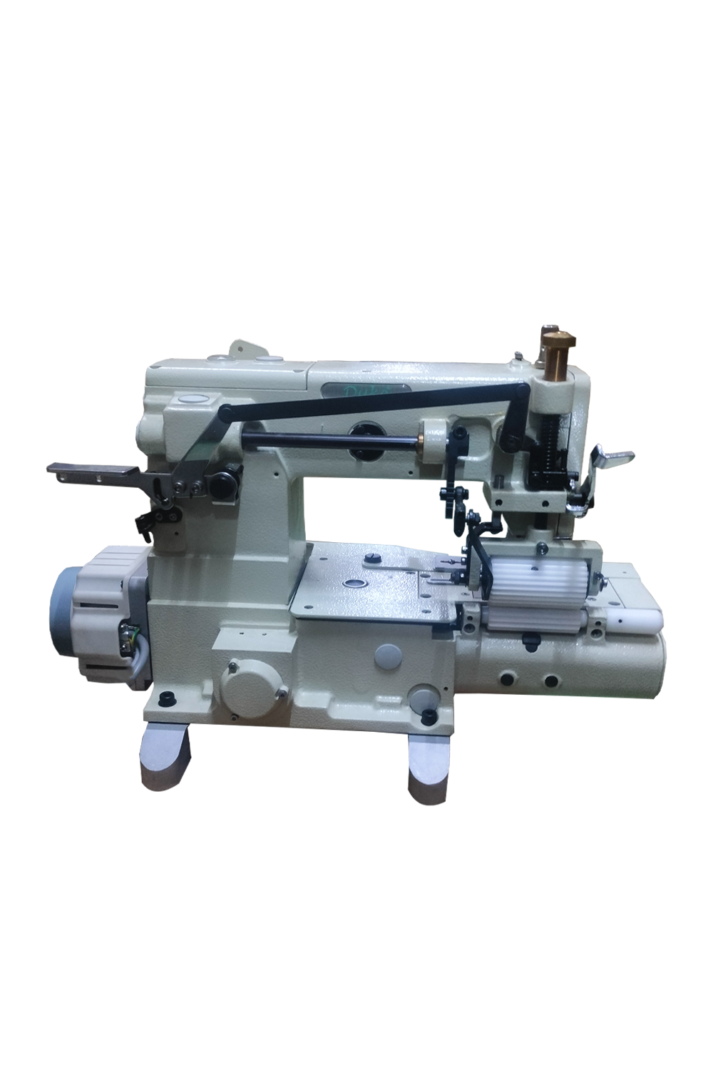 Direct Drive 6-Needle Cylinder Bed Double Chain Stitch Machine for Elastic Attachment
