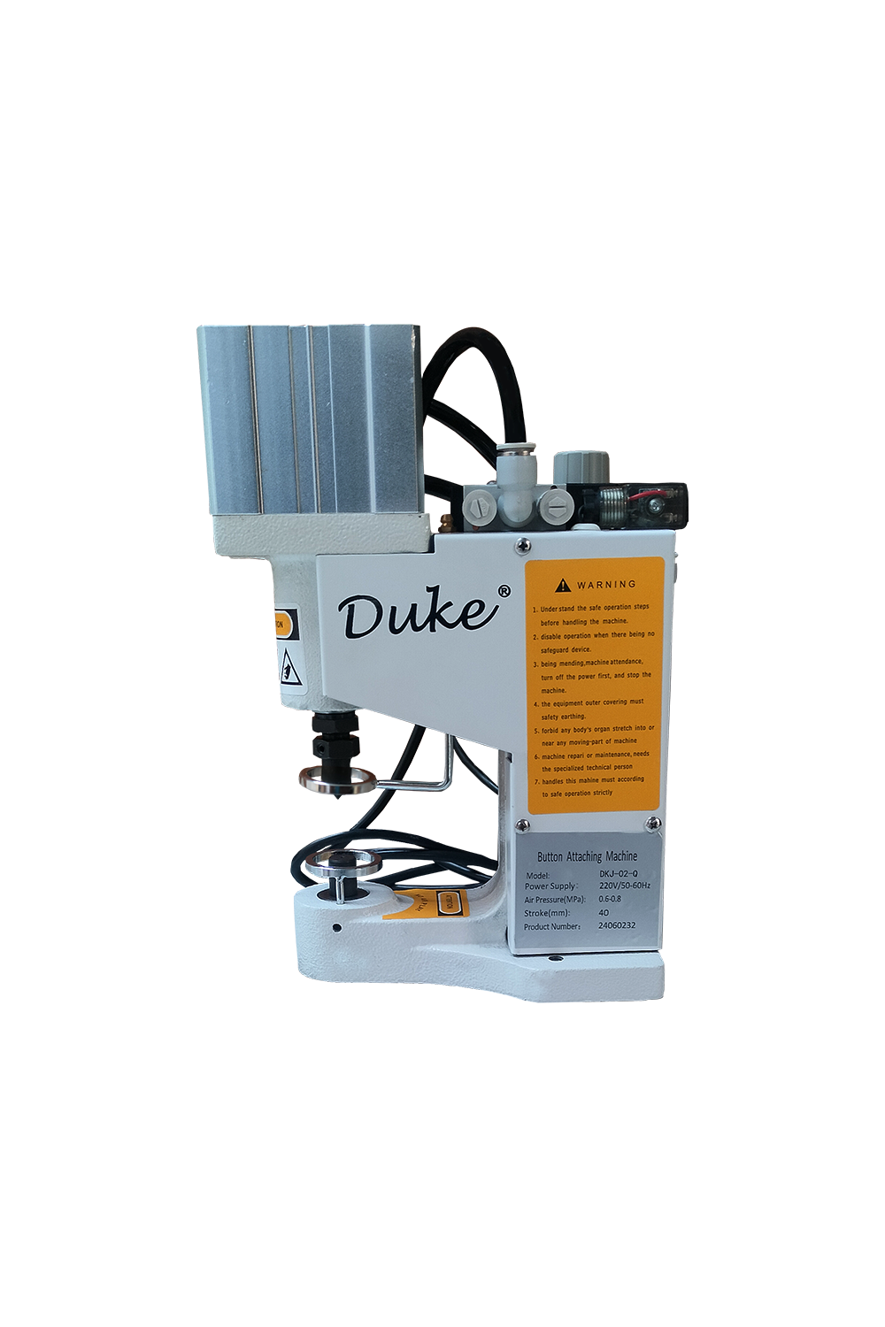 Duke Pneumatic Single Headed Button/Rivet Attaching Machine