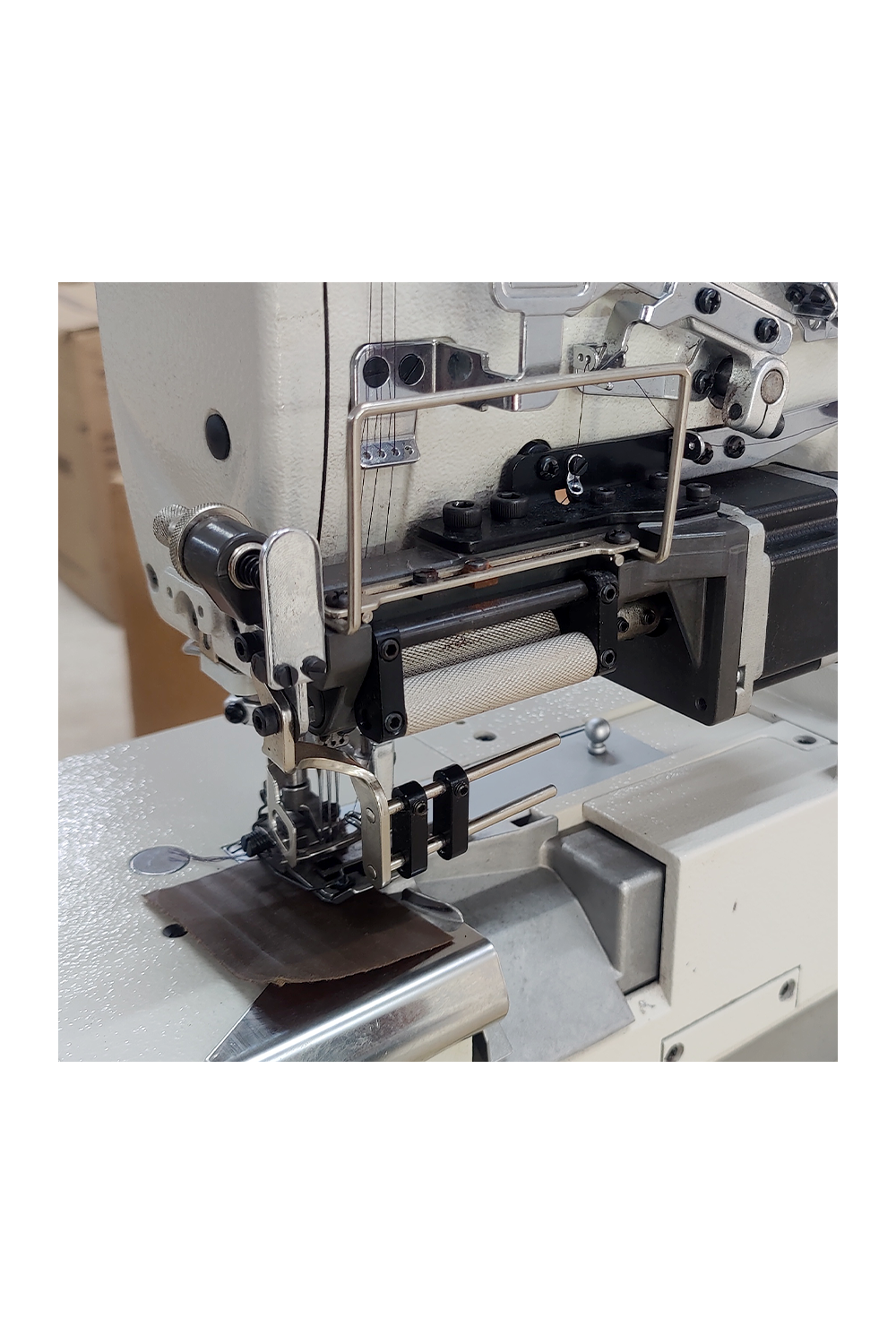 3-Needle Flatbed Coverstitch Machine with Fabric Trimmer & Elastic Attachment for Women and Kids Innerwear