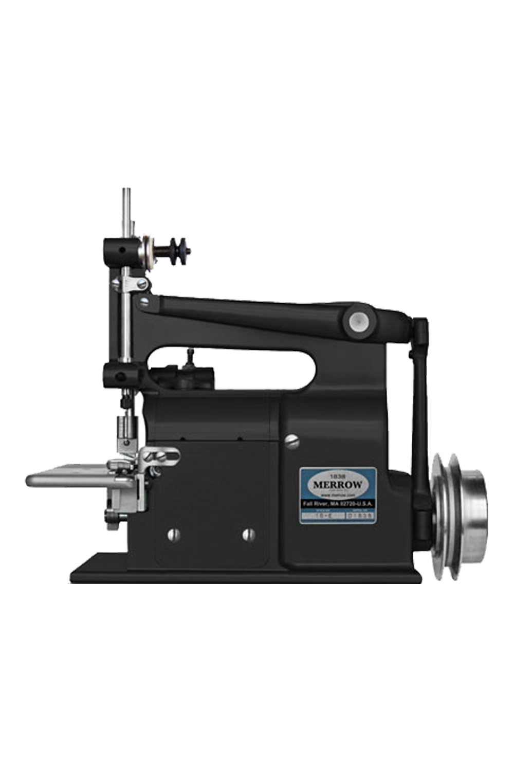 Merrow 18-A rolled edge crochet stitch sewing machine for decorative textile finishing