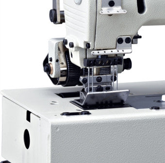 Direct Drive 6-Needle Flatbed Double Chain Stitch Machine with Puller (Waistband Attaching)