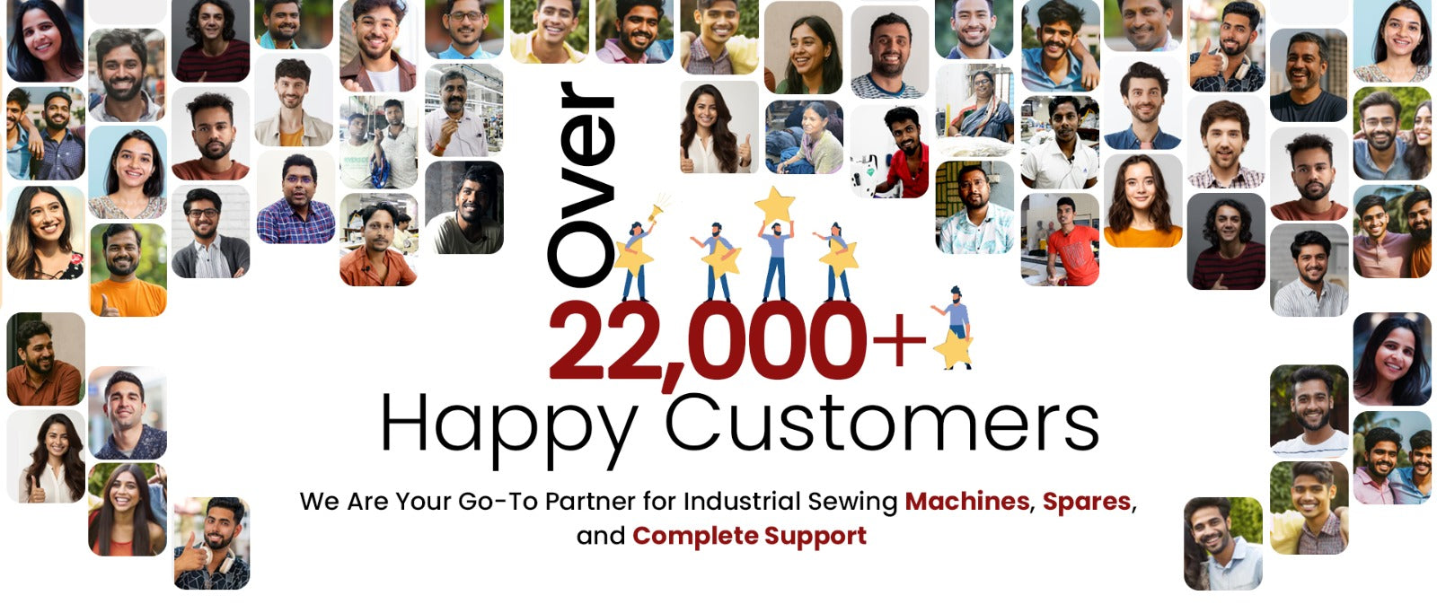 Over 22,000+ Happy Customers | Industrial Sewing Machines | HCA