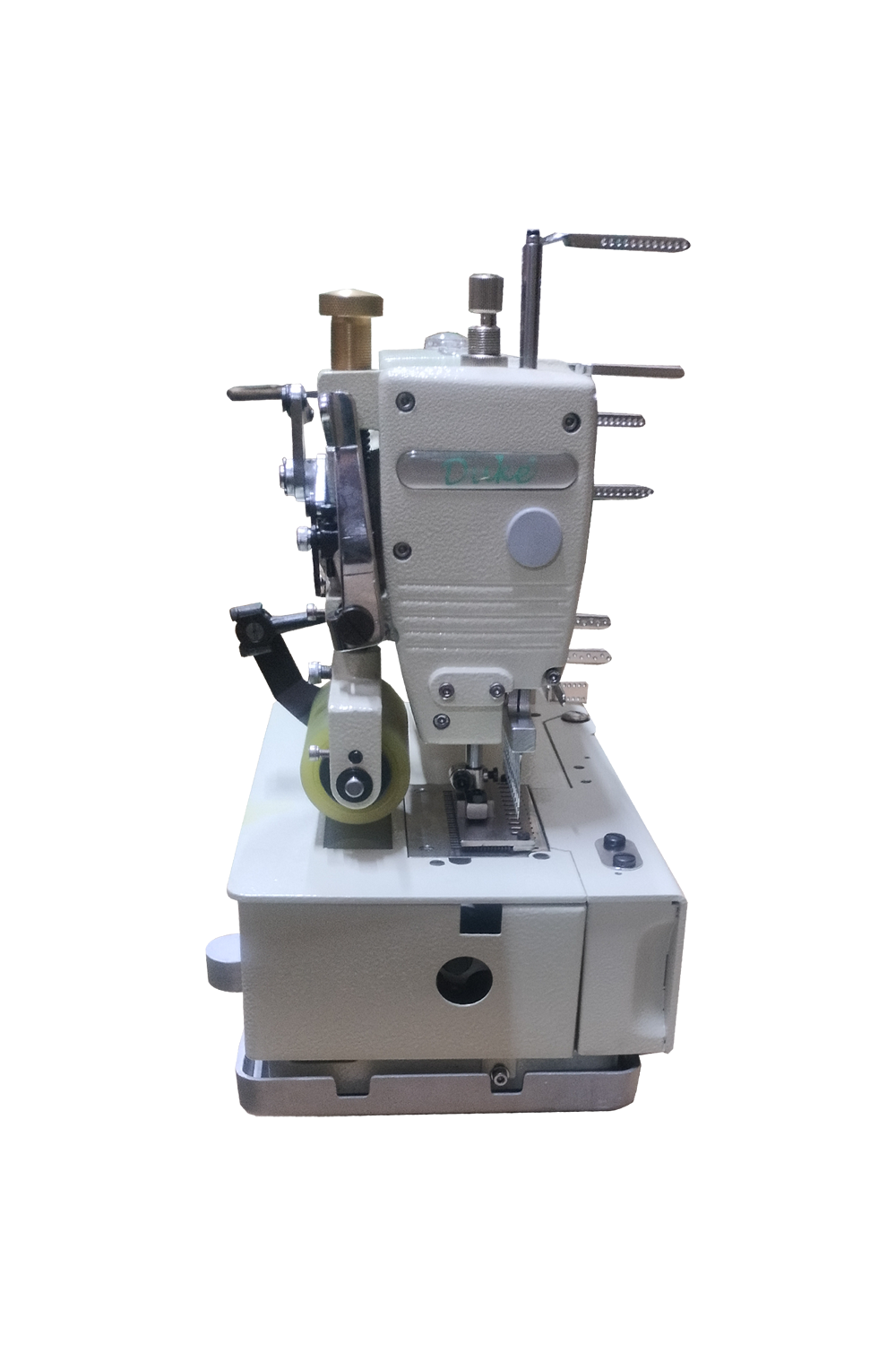 12-Needle Flatbed Double Chain Stitch Machine for Shirring Bobbin Elastic
