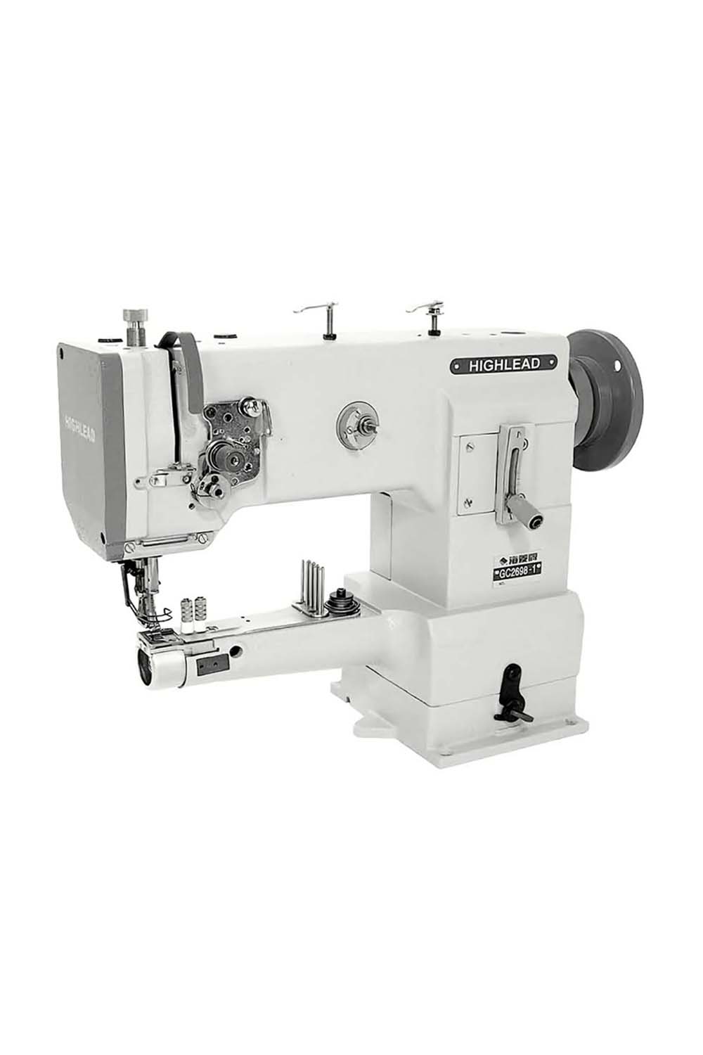 Highlead GC2698 Cylinder Bed Compound Feed Lockstitch Machine with Synchronized Binder - Ideal for Leather, Bags & Footwear