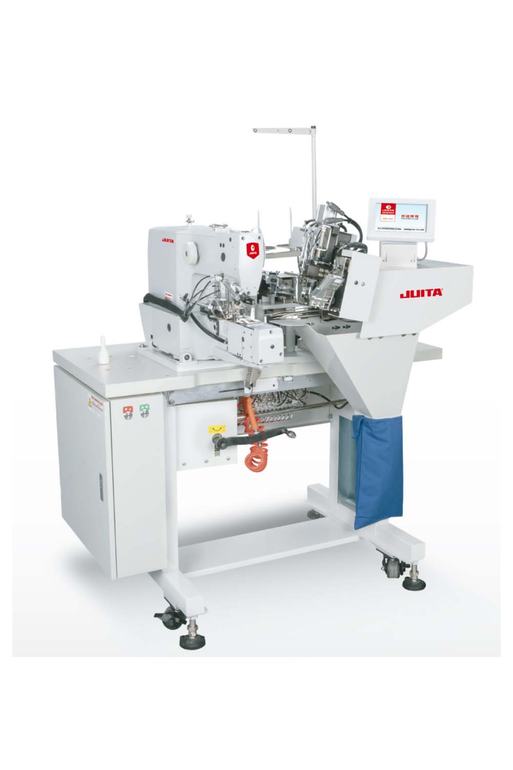 Double needle automatic belt loop setting machine