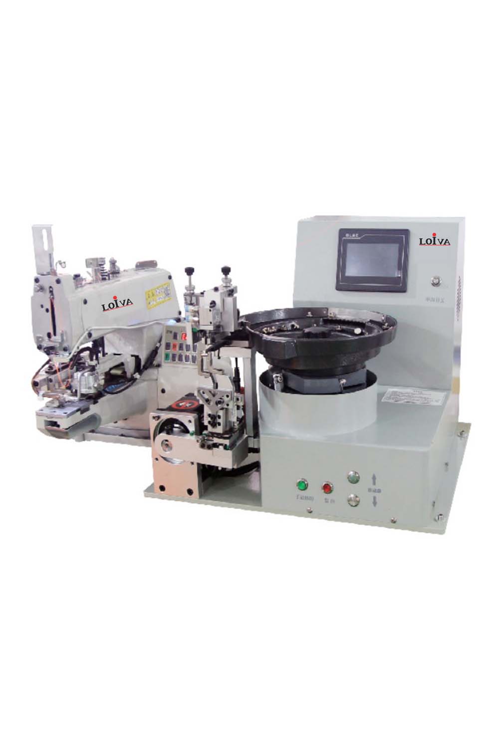 Loiva LA917-373D automatic button feeder front view